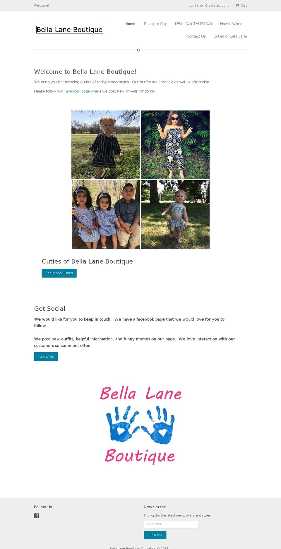 bellalaneboutique.com — Shopify storefront screenshot