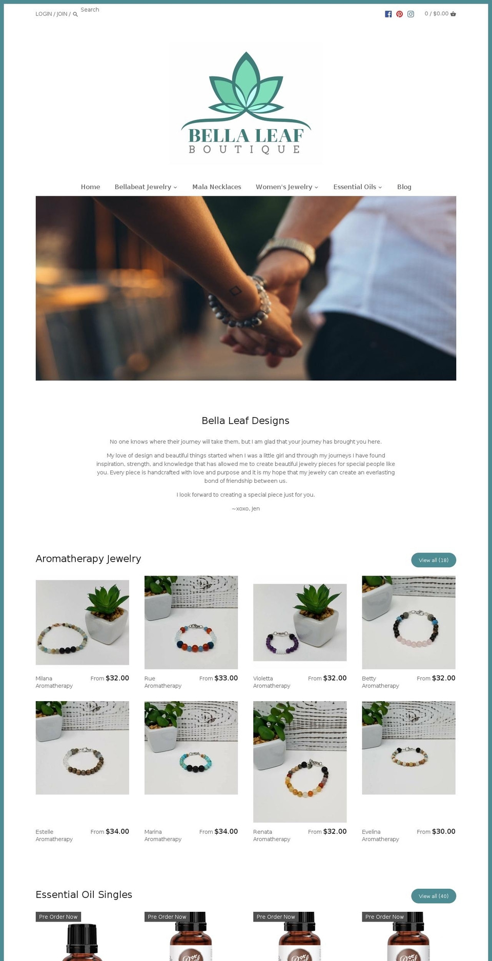 bellaleafboutique.com — Shopify storefront screenshot