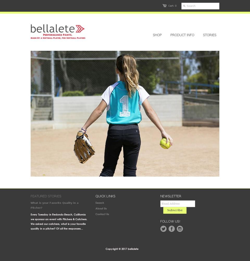 bellalete.com shopify website screenshot
