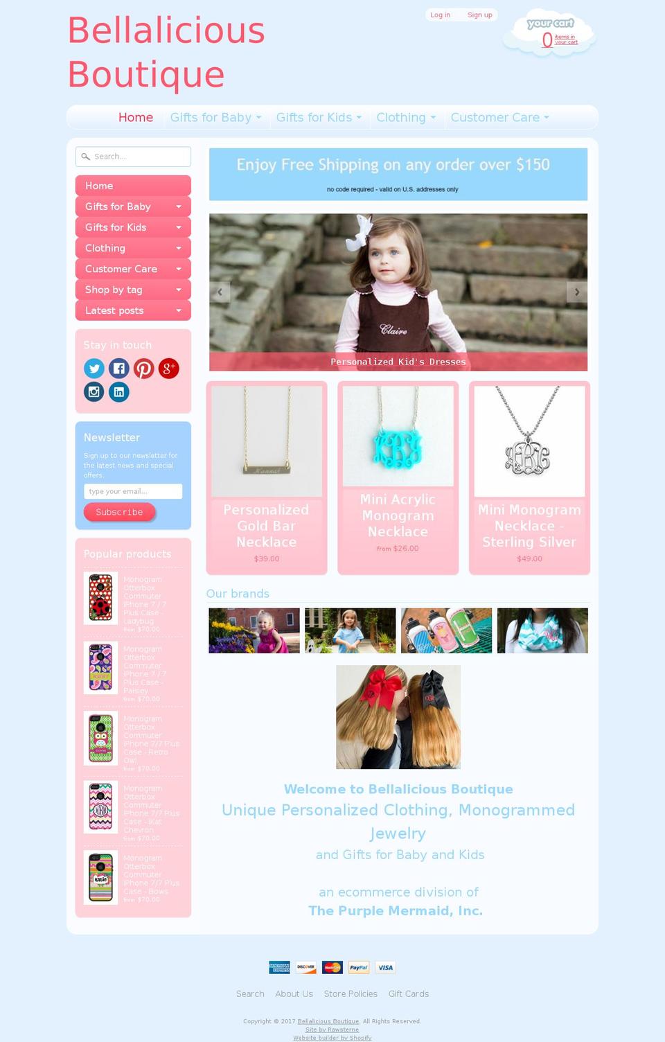 bellaliciousboutique.com shopify website screenshot