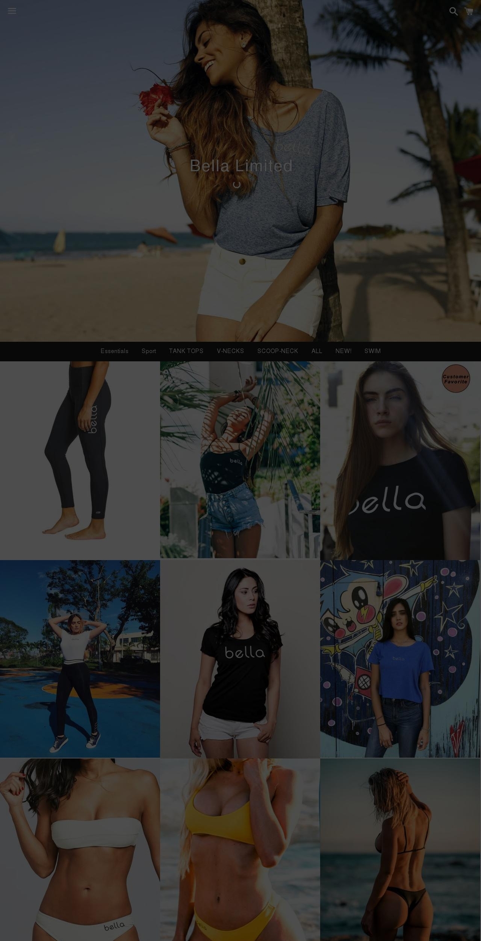 bellalimit.com — Shopify storefront screenshot