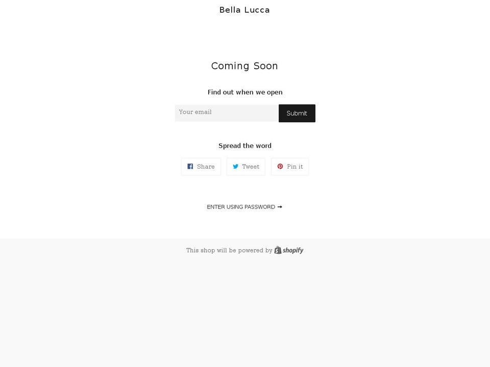 bellaluccaslidell.com — Shopify storefront screenshot