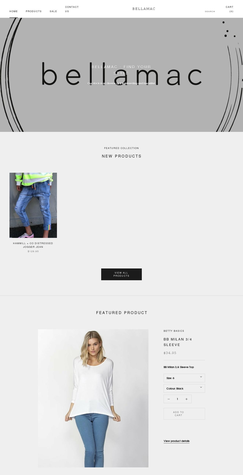 bellamac.com.au shopify website screenshot
