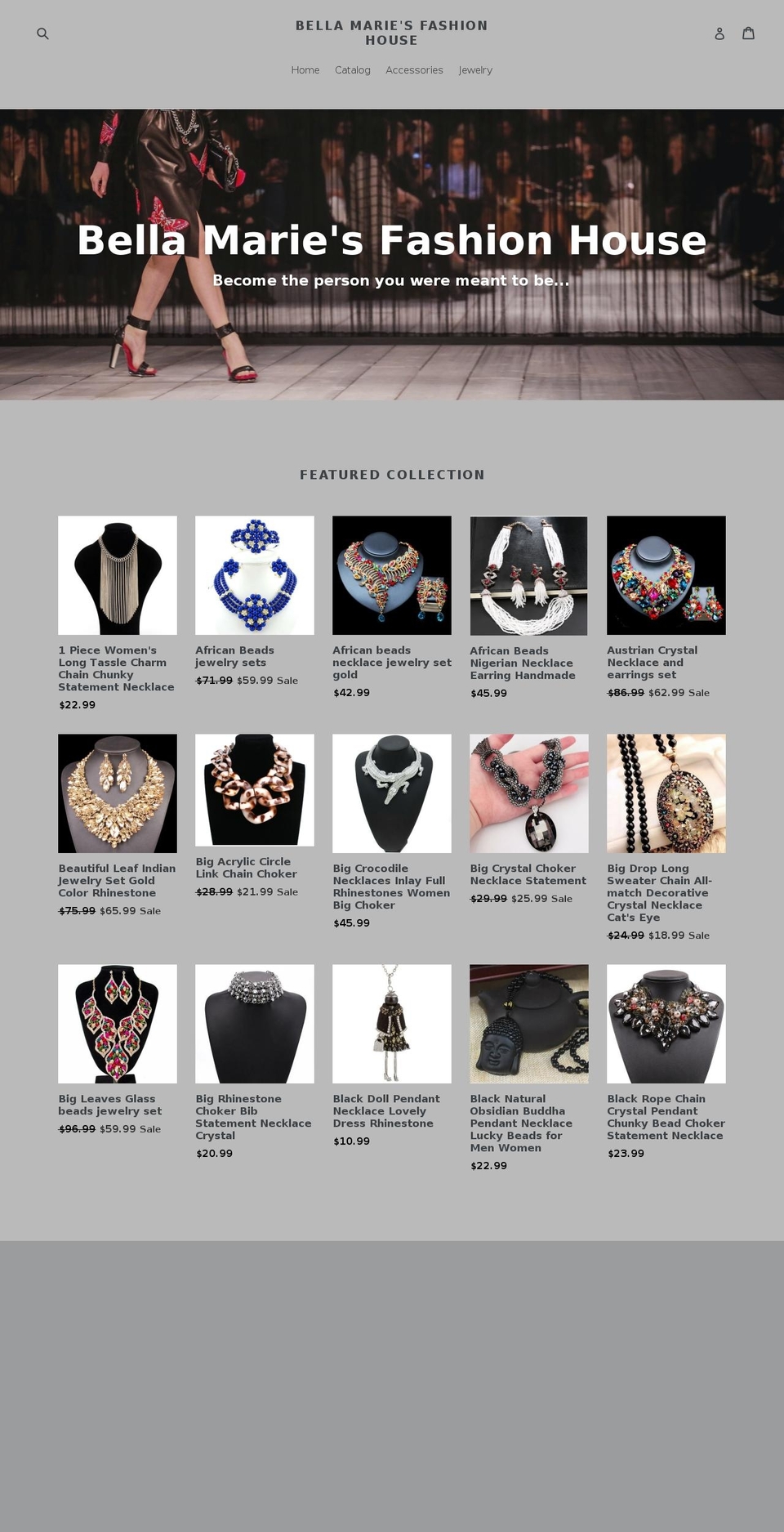 bellamariesfashionhouse.com — Shopify storefront screenshot