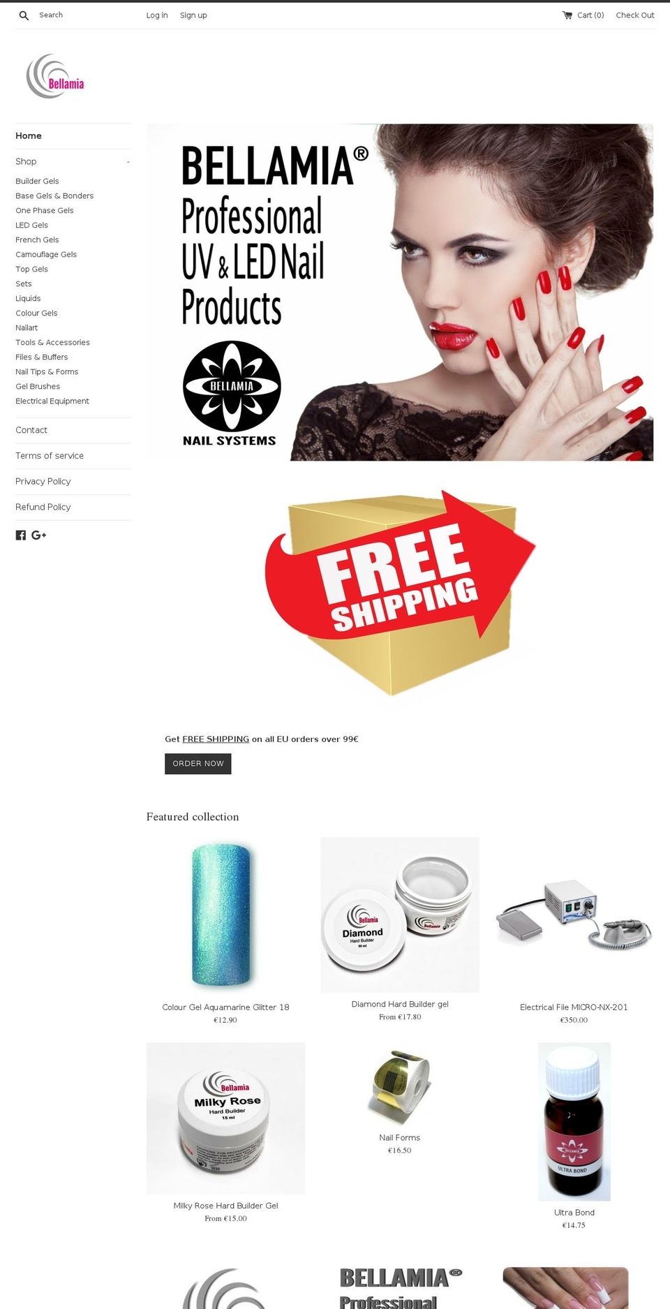 bellamiapro.com — Shopify storefront screenshot