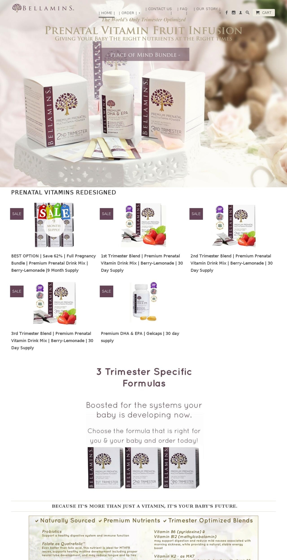 bellamins.com shopify website screenshot