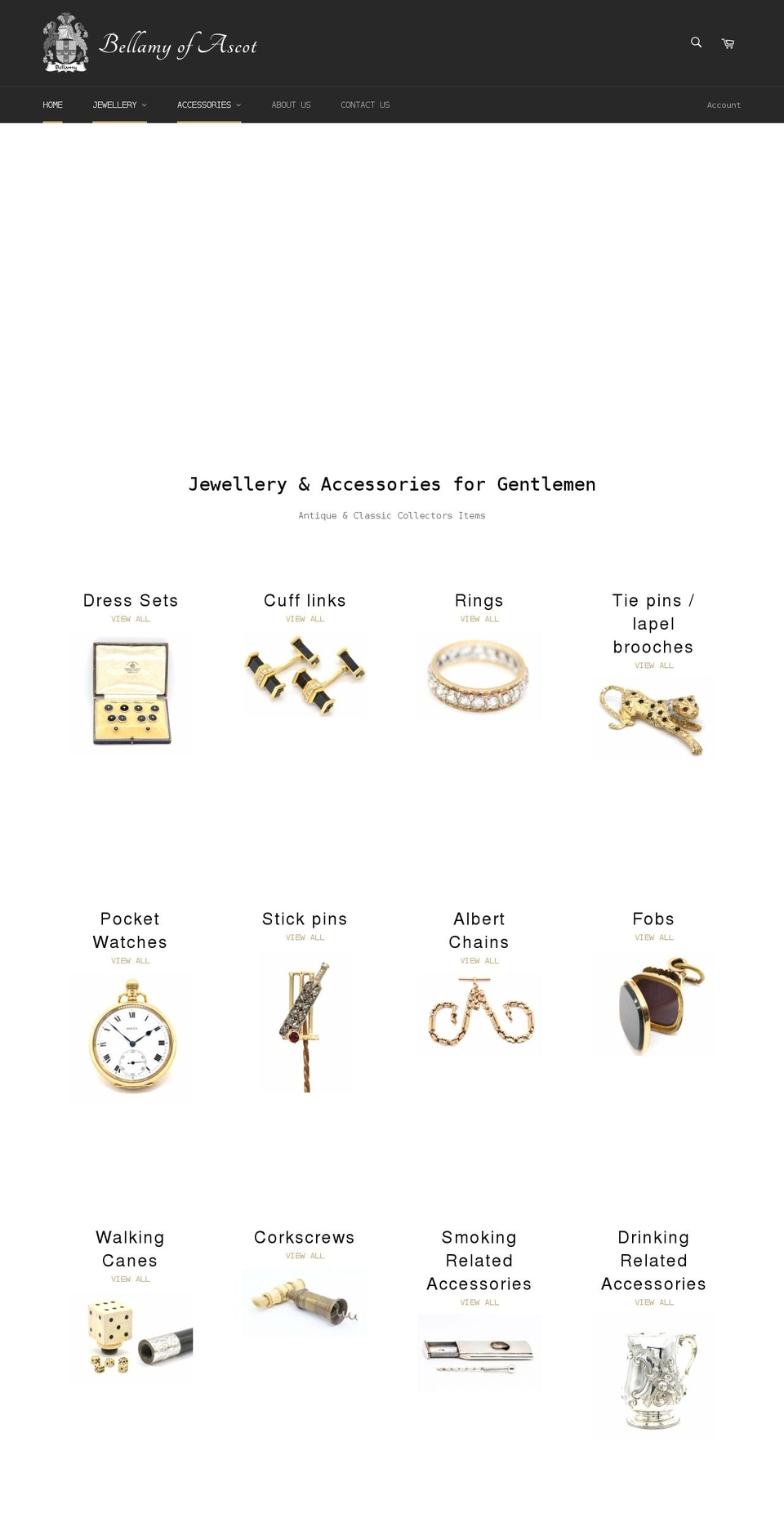 bellamyofascot.com shopify website screenshot