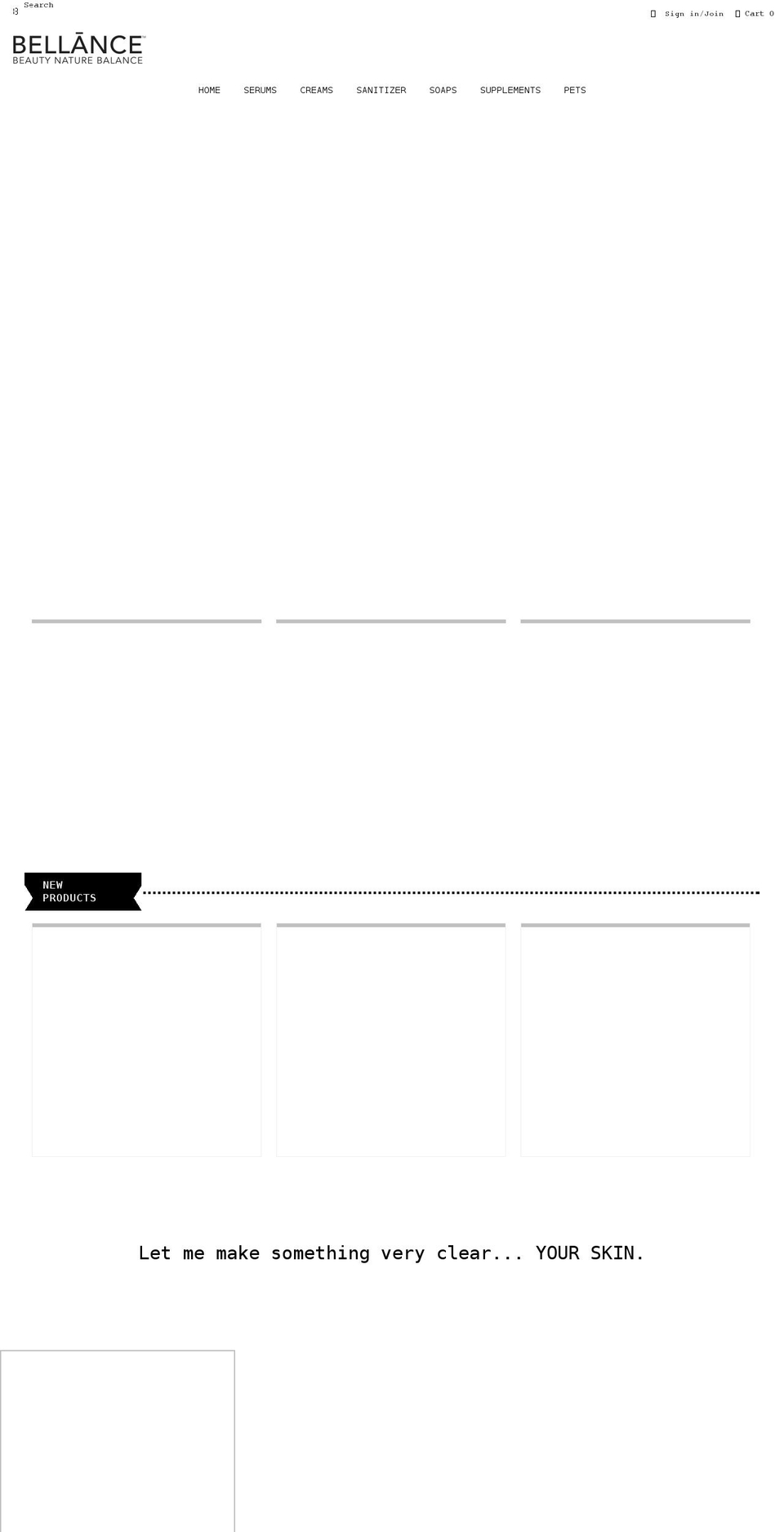 bellancebeauty.com shopify website screenshot