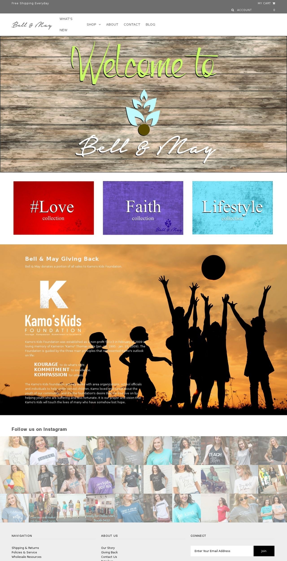 bellandmay.com shopify website screenshot