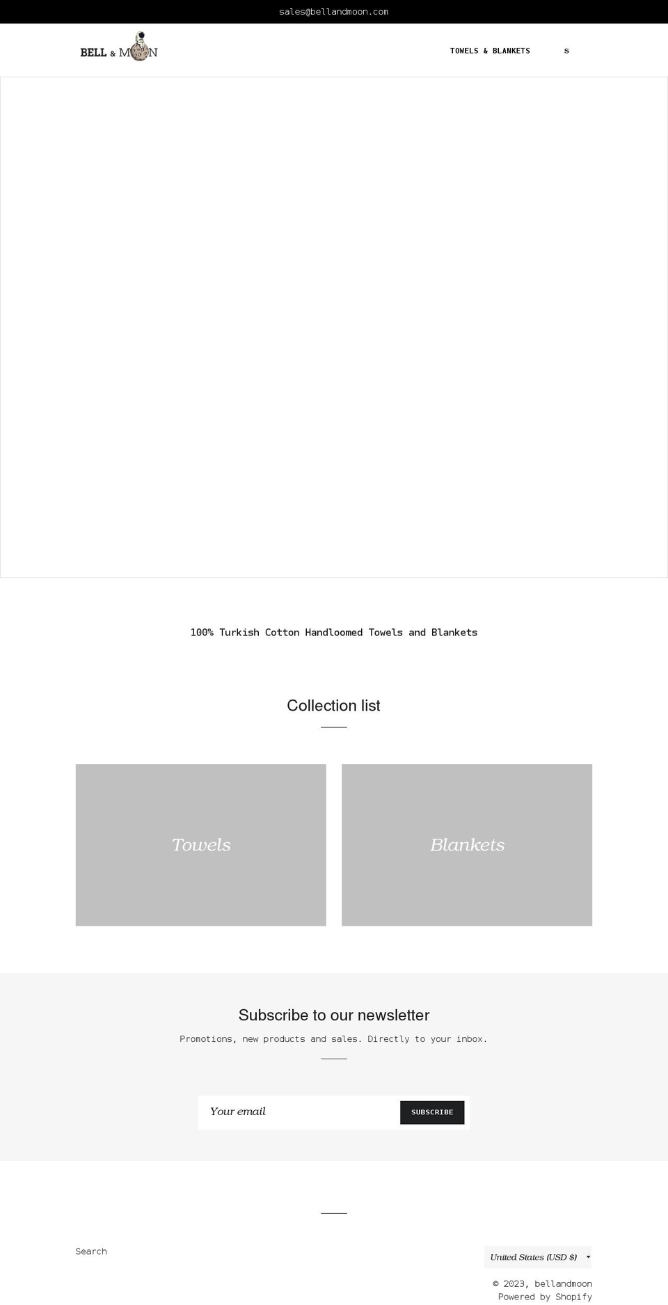 bellandmoon.com shopify website screenshot