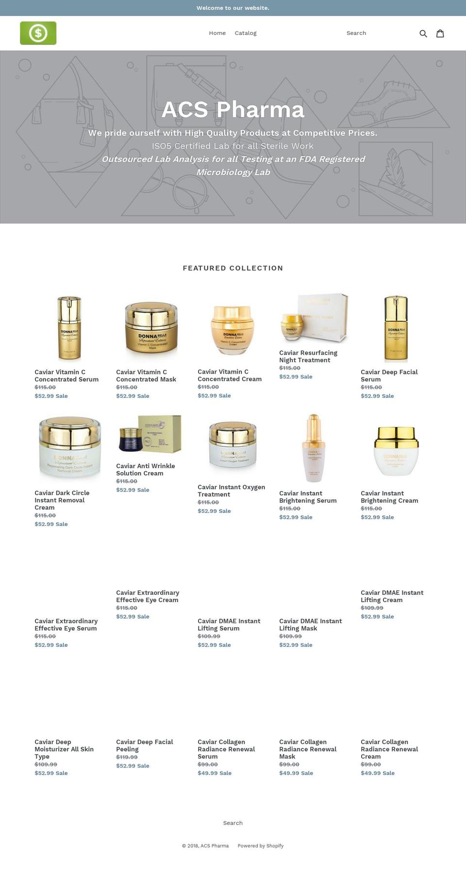 bellapharmaceuticals.com — Shopify storefront screenshot