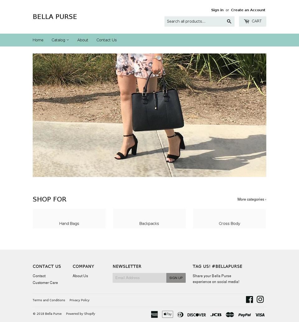 bellapurse.com — Shopify storefront screenshot