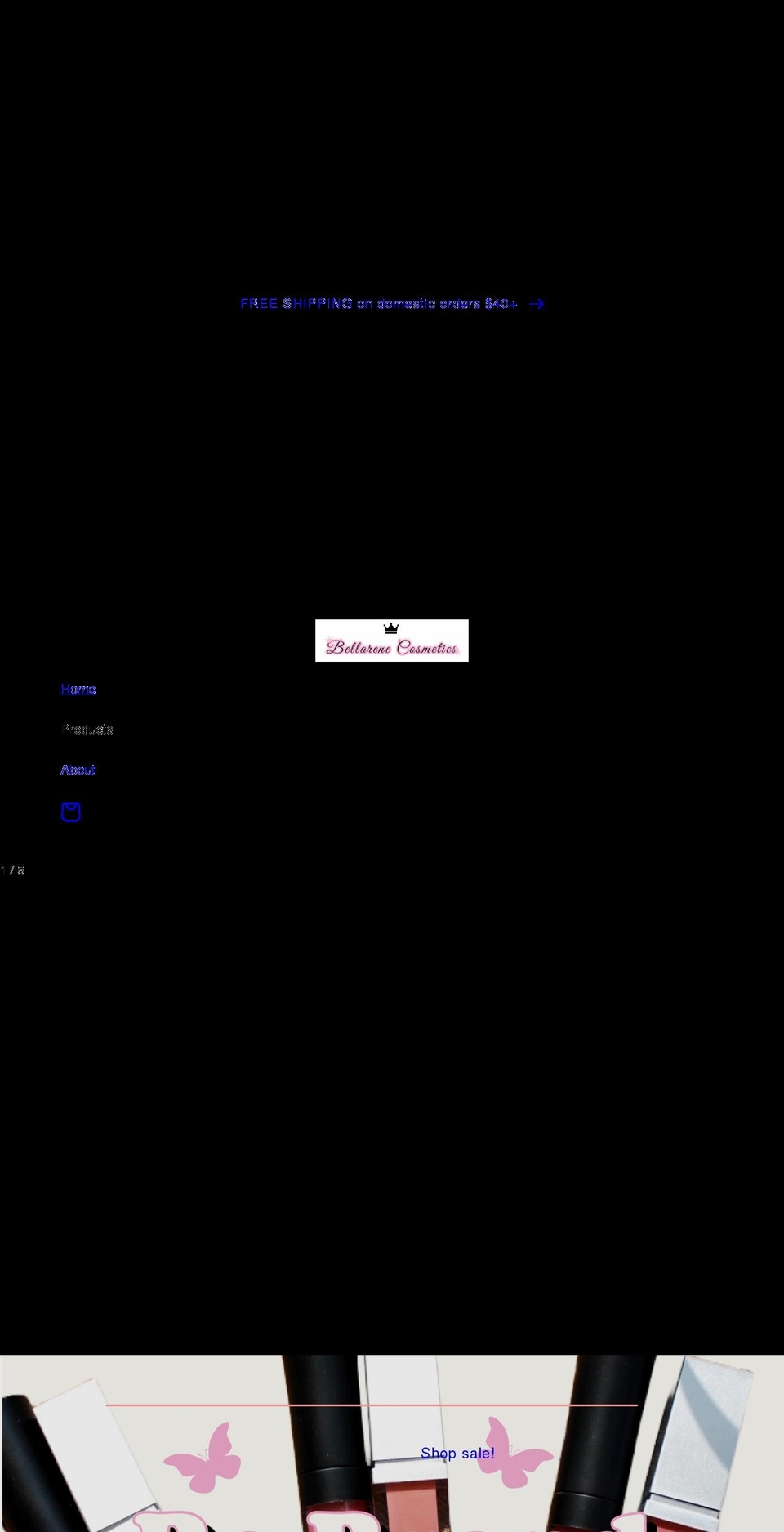 bellarenecosmetics.com shopify website screenshot
