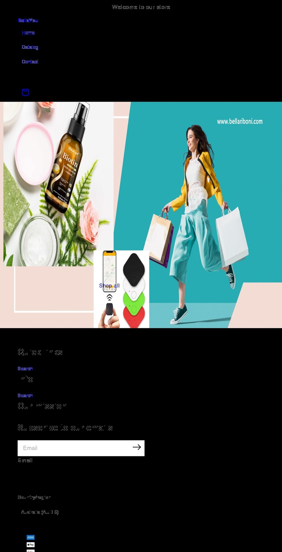 bellariboni.com shopify website screenshot