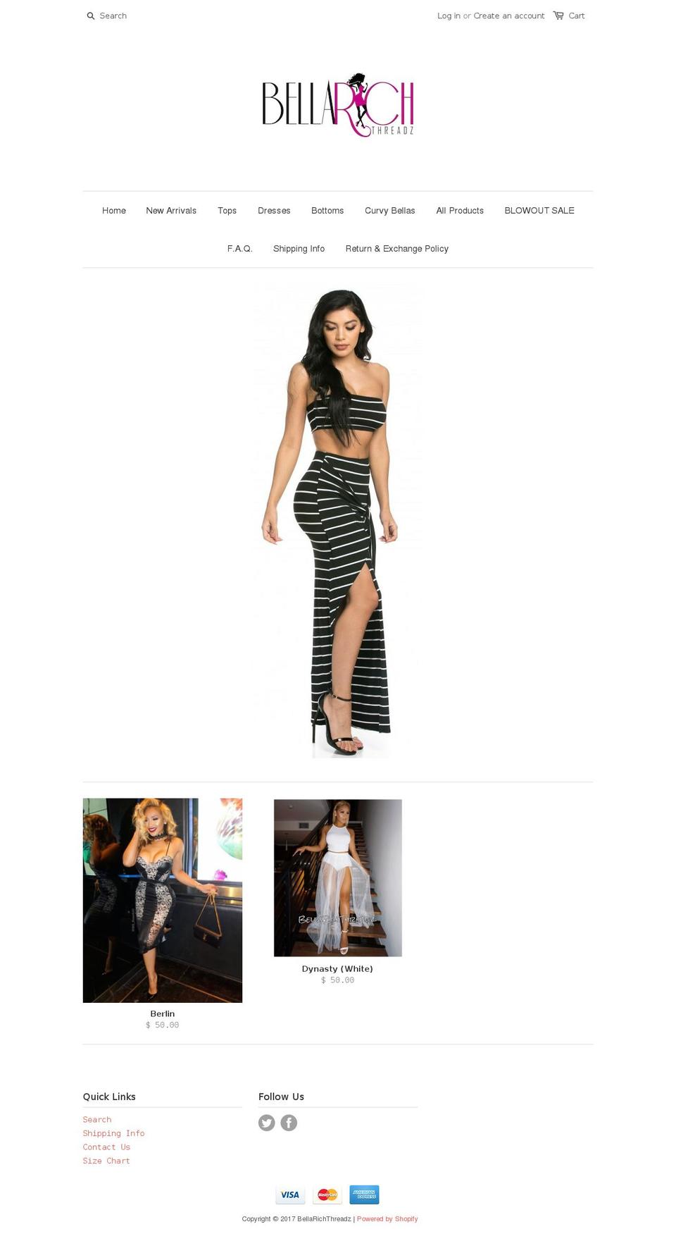 bellarichthreadz.com shopify website screenshot