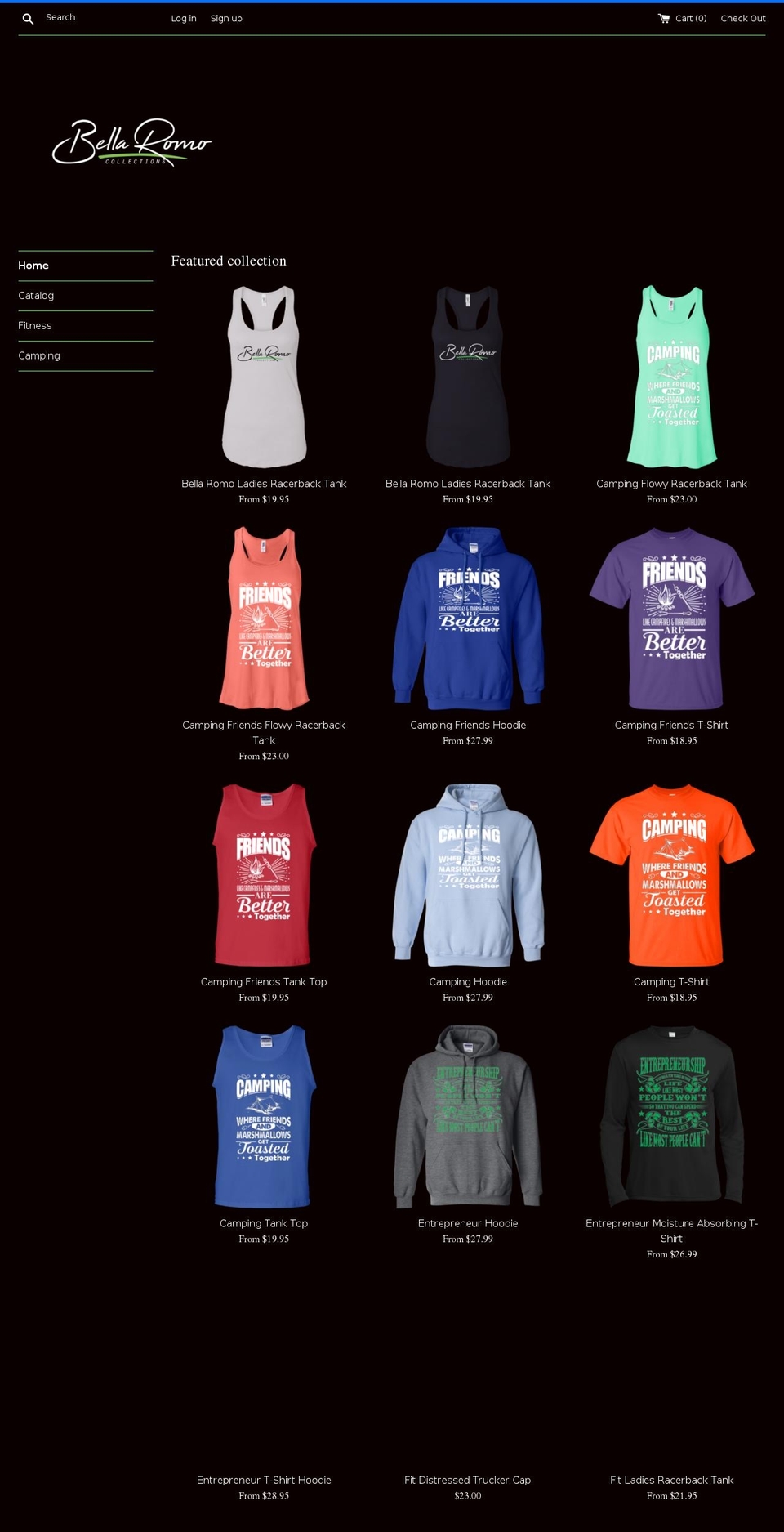bellaromo.com — Shopify storefront screenshot