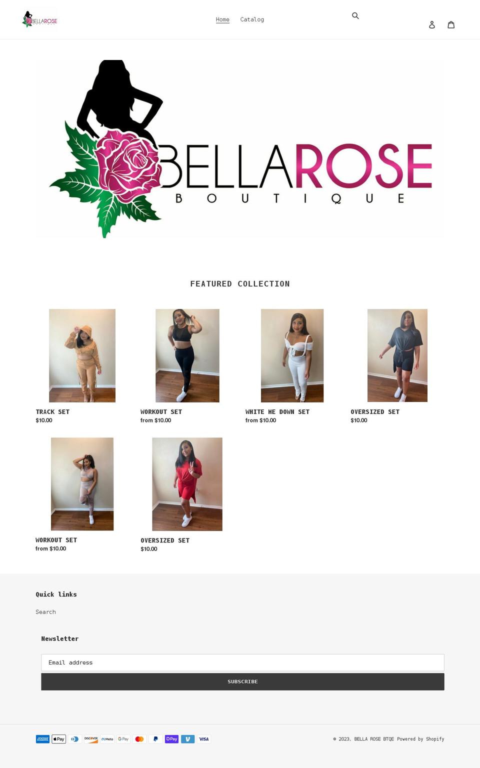 bellaroseboutiquellc.net shopify website screenshot