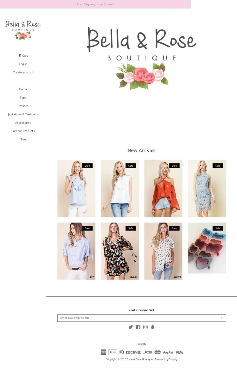 bellarosebtq.com — Shopify storefront screenshot