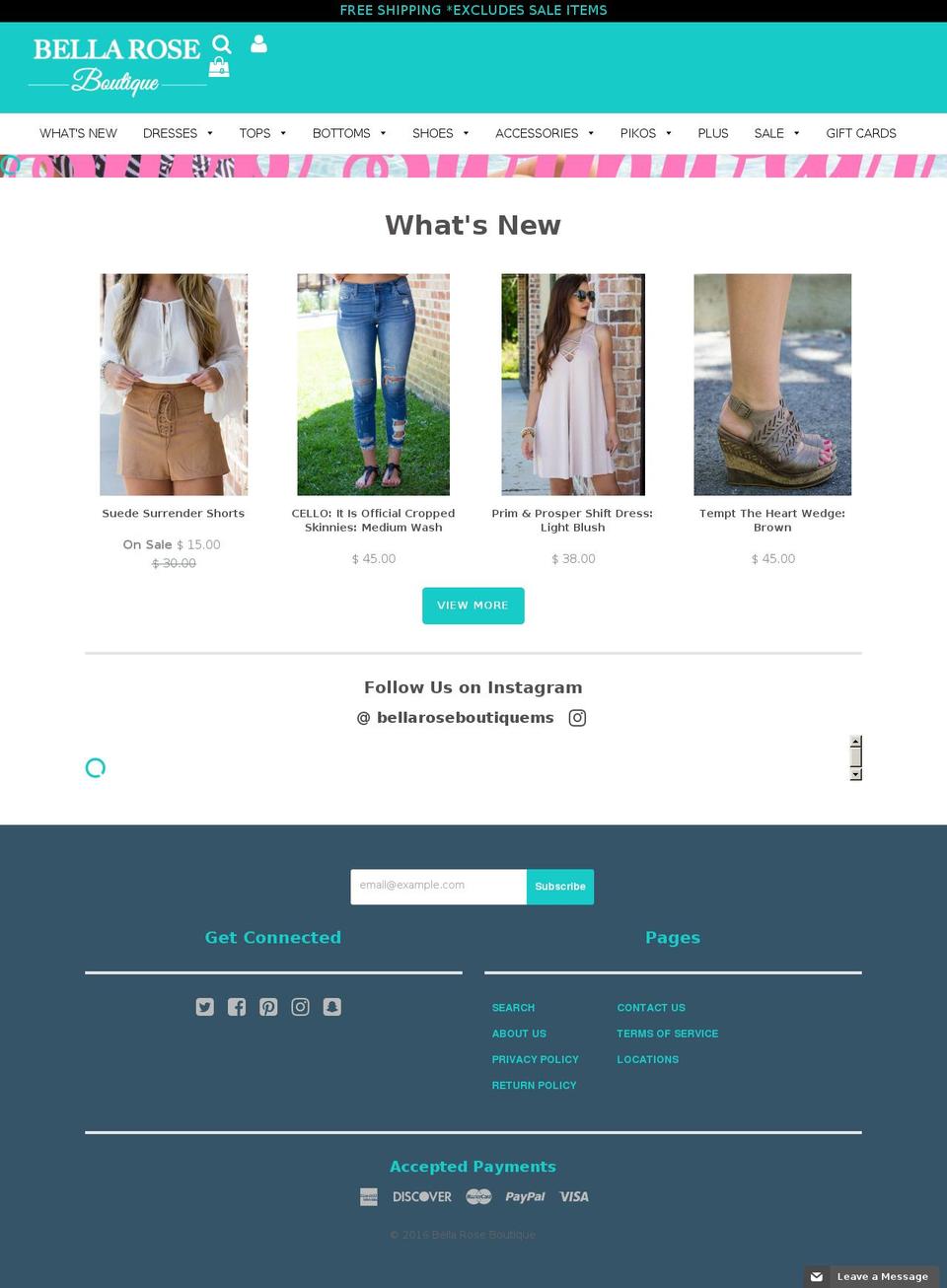 bella Shopify theme site example bellarosegulfport.com