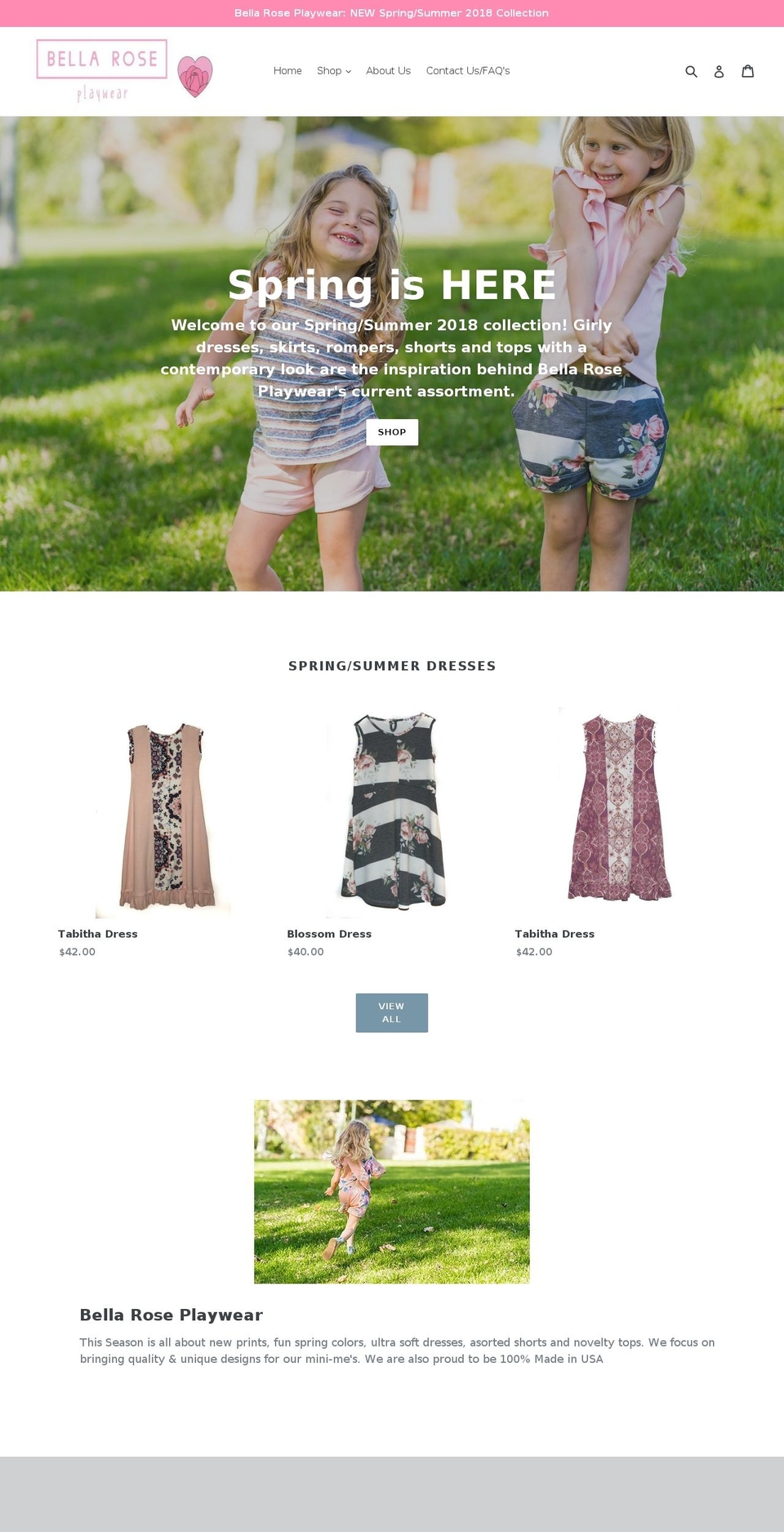 bellaroseplaywear.com — Shopify storefront screenshot