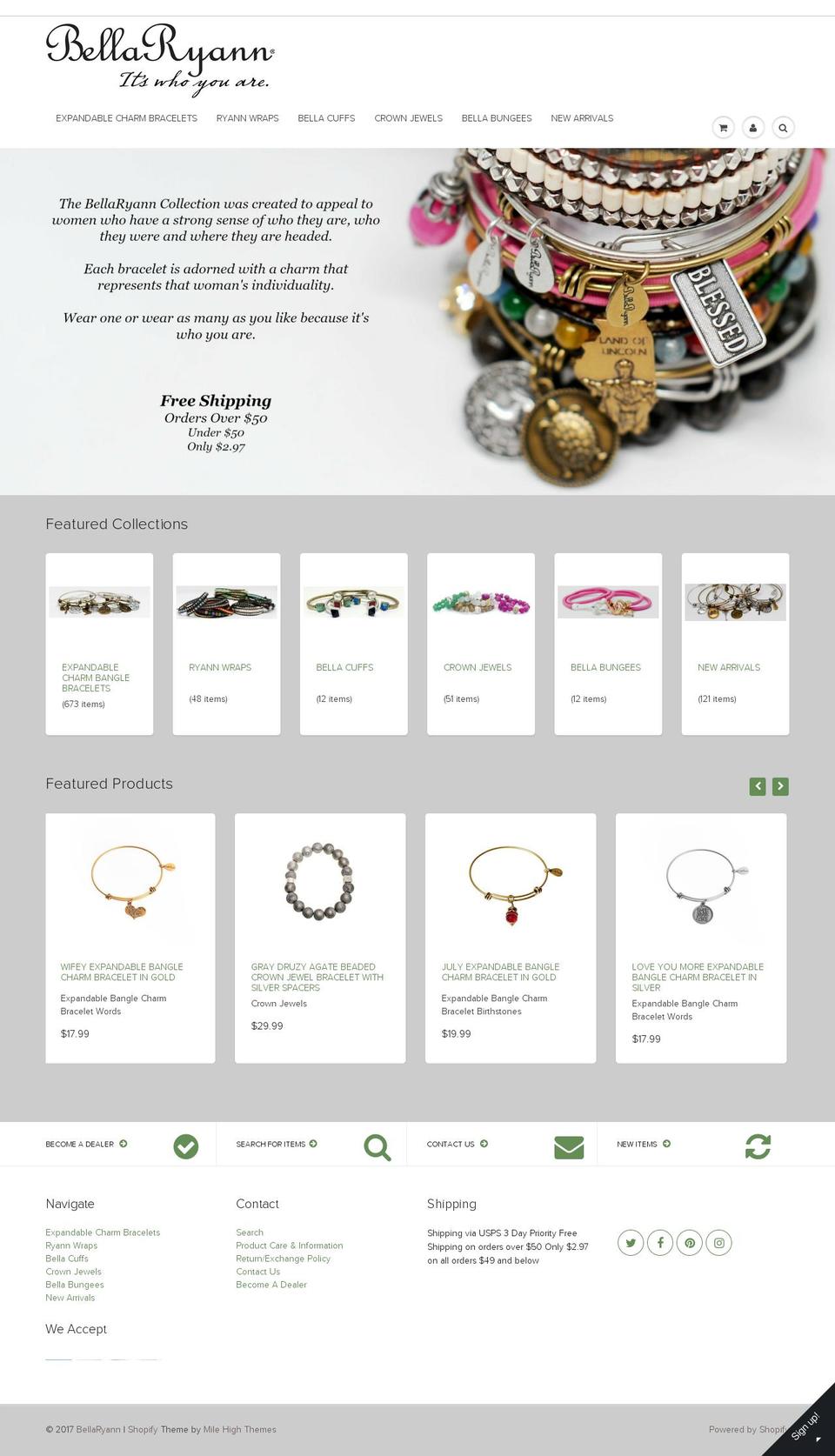 bellaryann.com shopify website screenshot