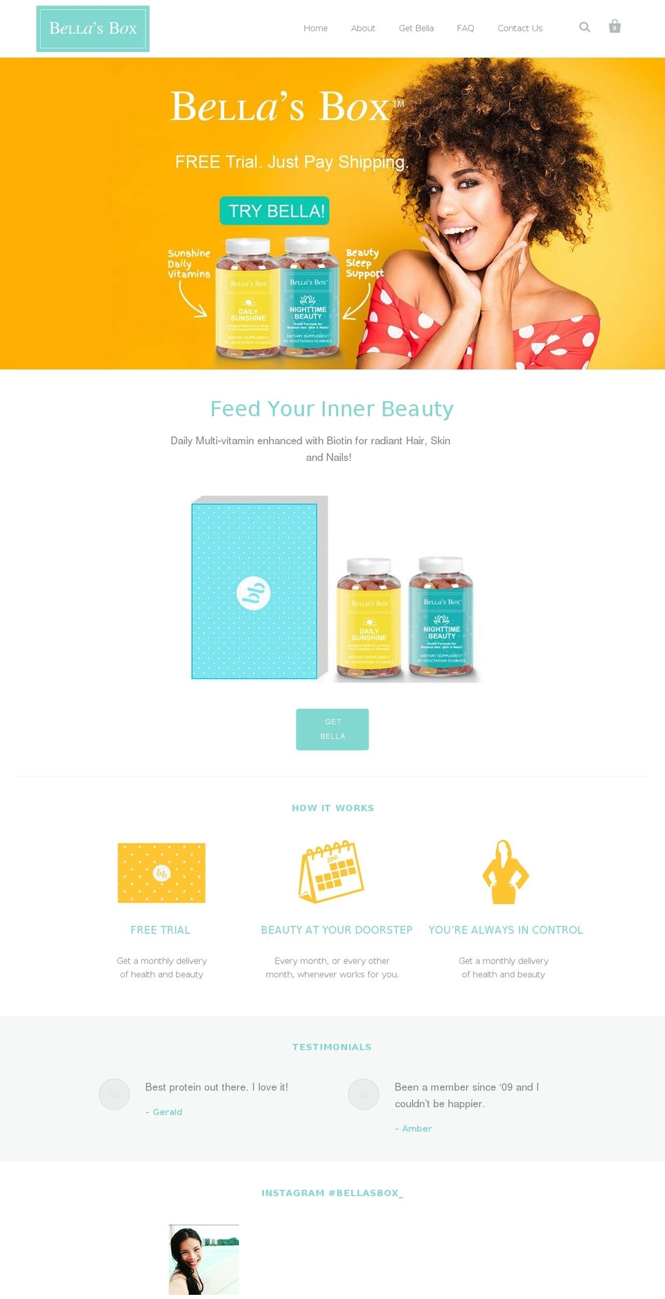 bellasbox.com — Shopify storefront screenshot