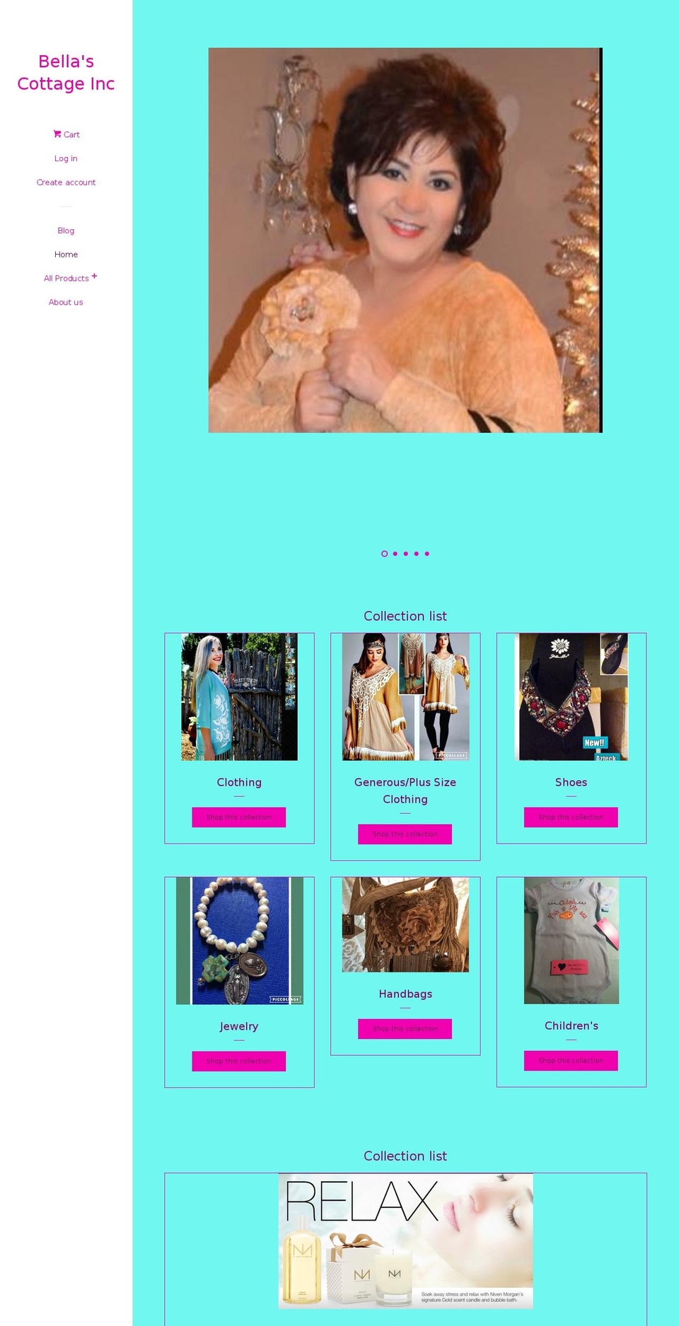 bellascottageboutique.com shopify website screenshot