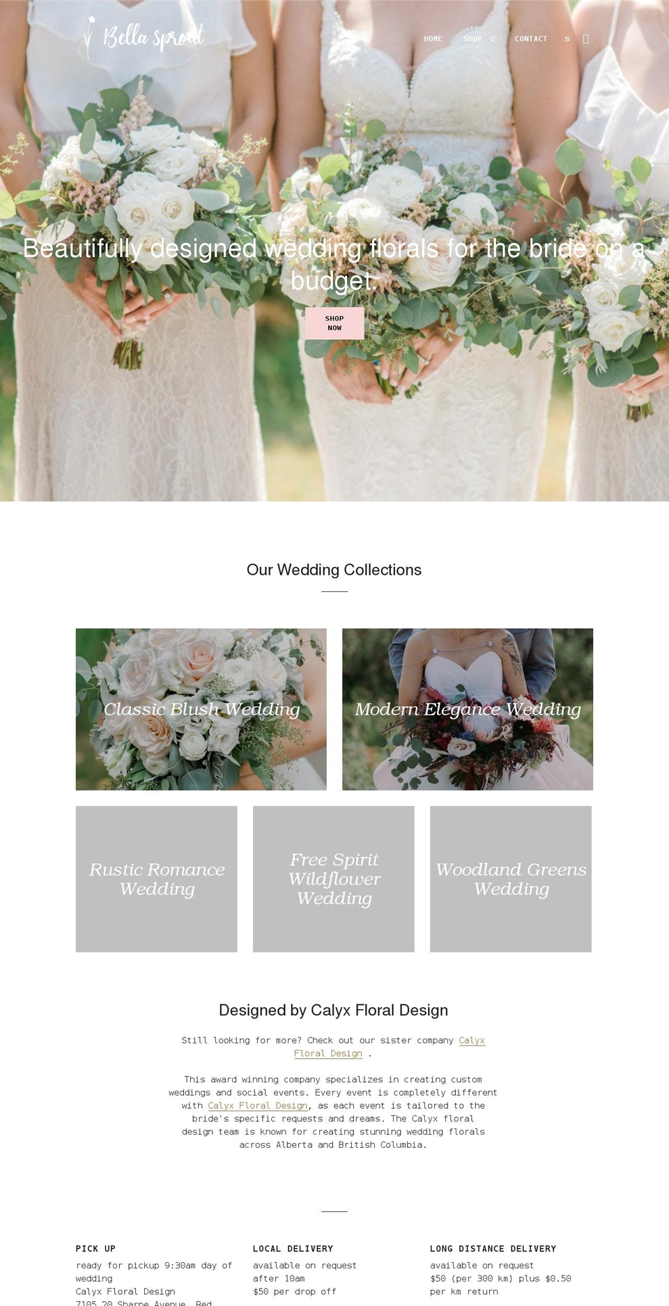 bellasprout.com shopify website screenshot