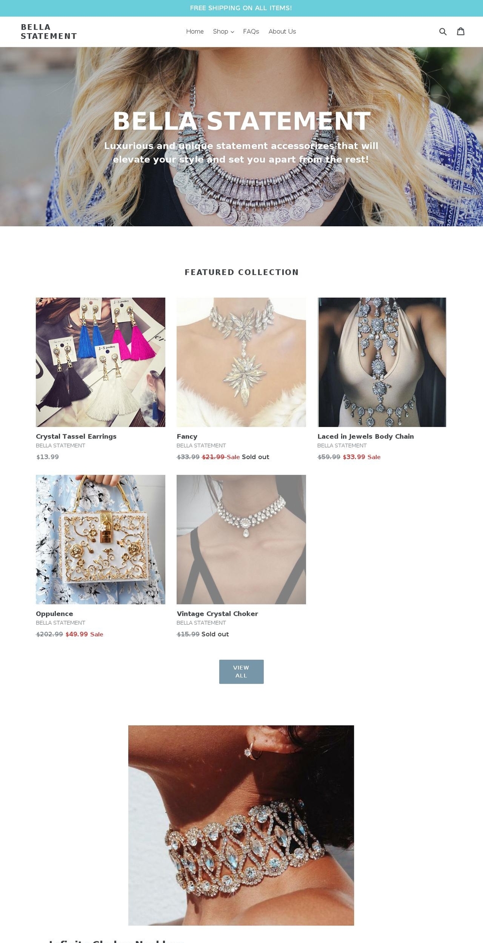 bellastatement.com — Shopify storefront screenshot