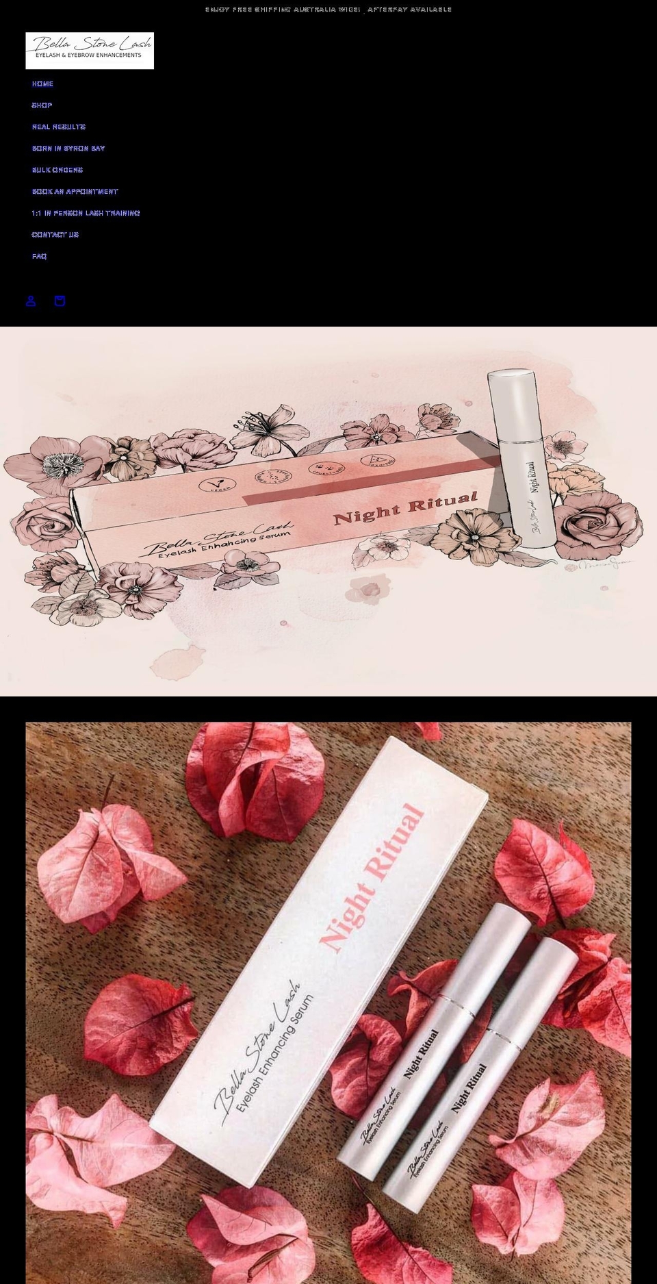 bellastonelash.com shopify website screenshot