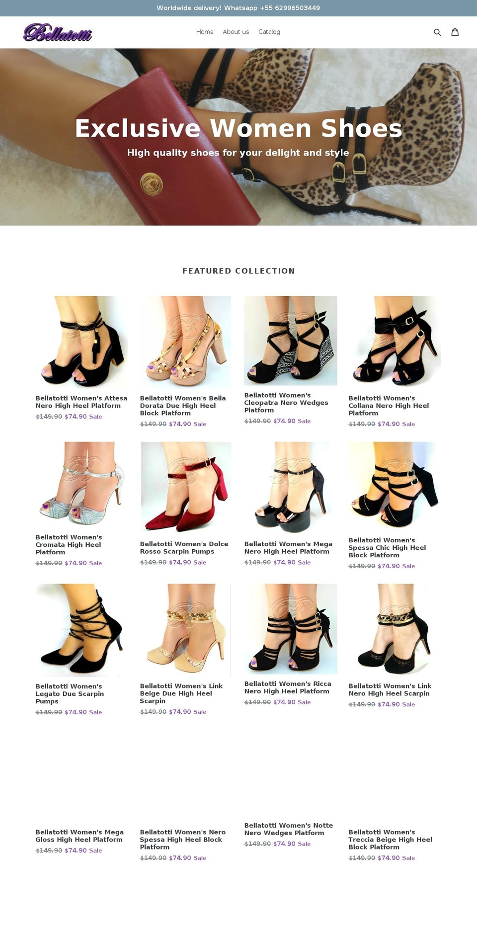 bellatotti.com — Shopify storefront screenshot