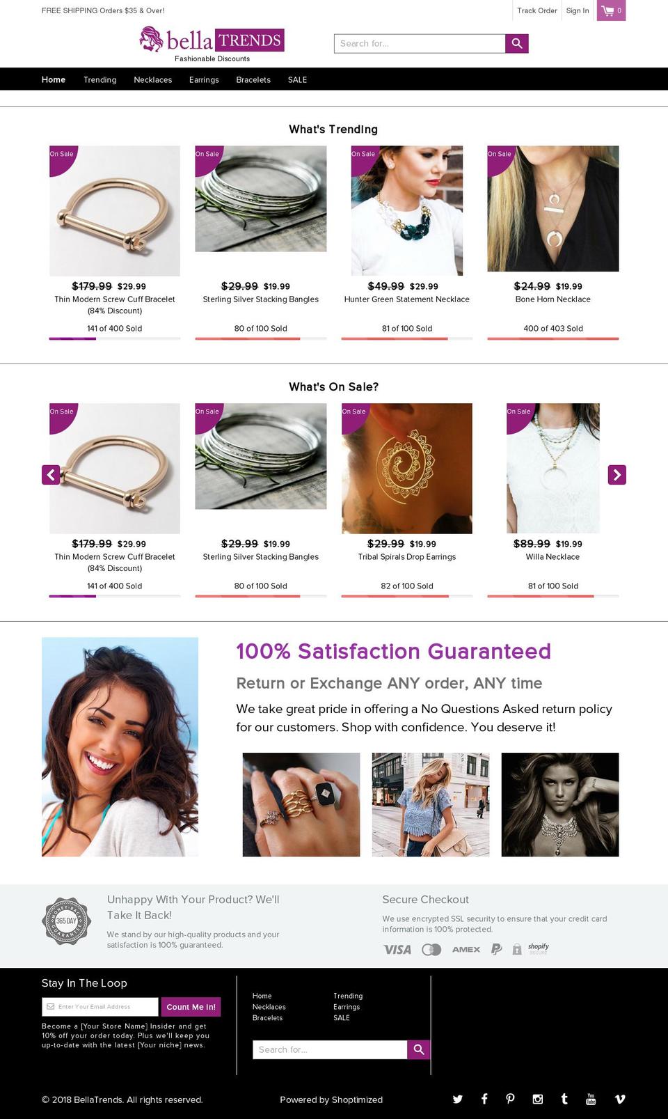 bellatrends.com — Shopify storefront screenshot