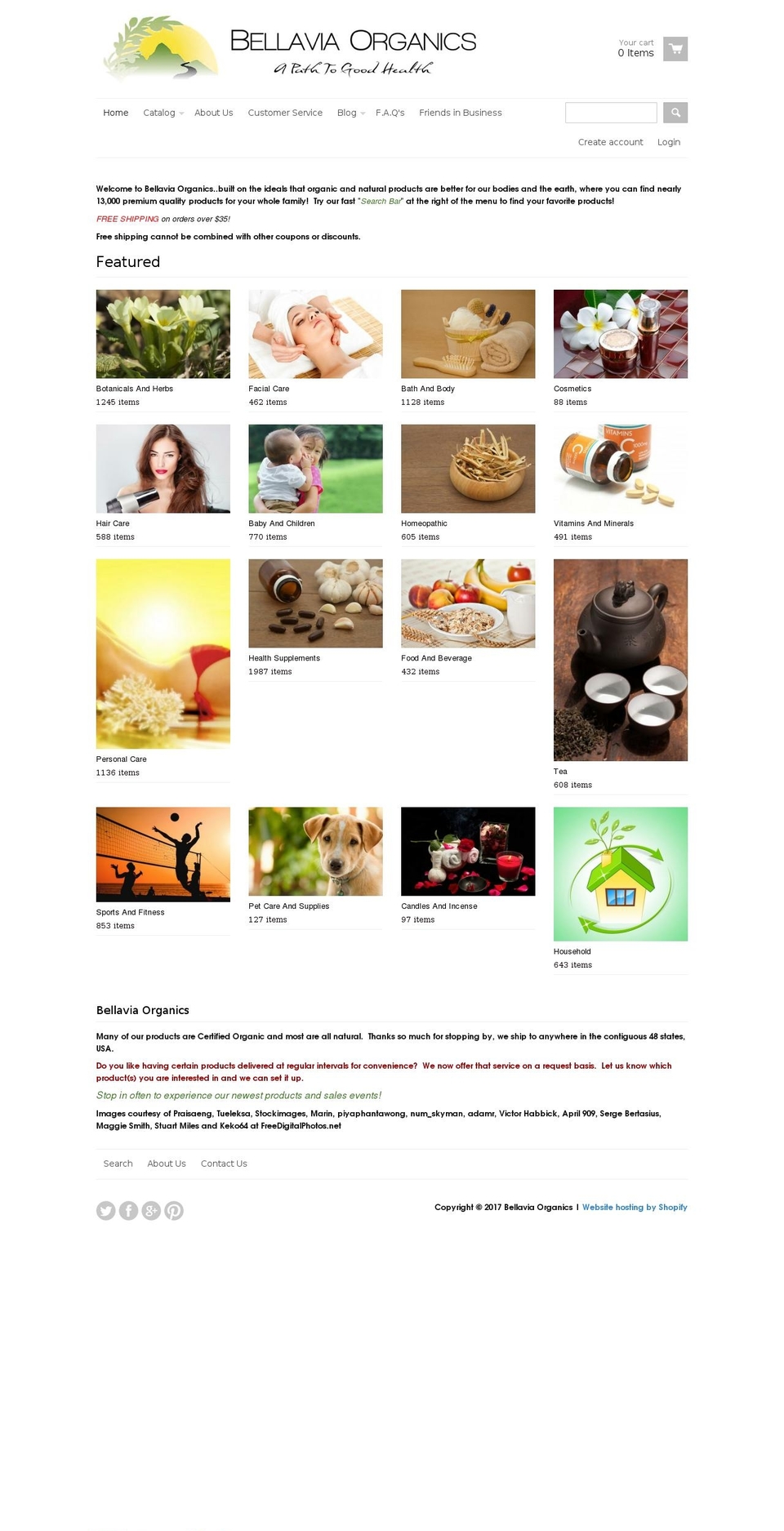 bellavia-organics.com shopify website screenshot