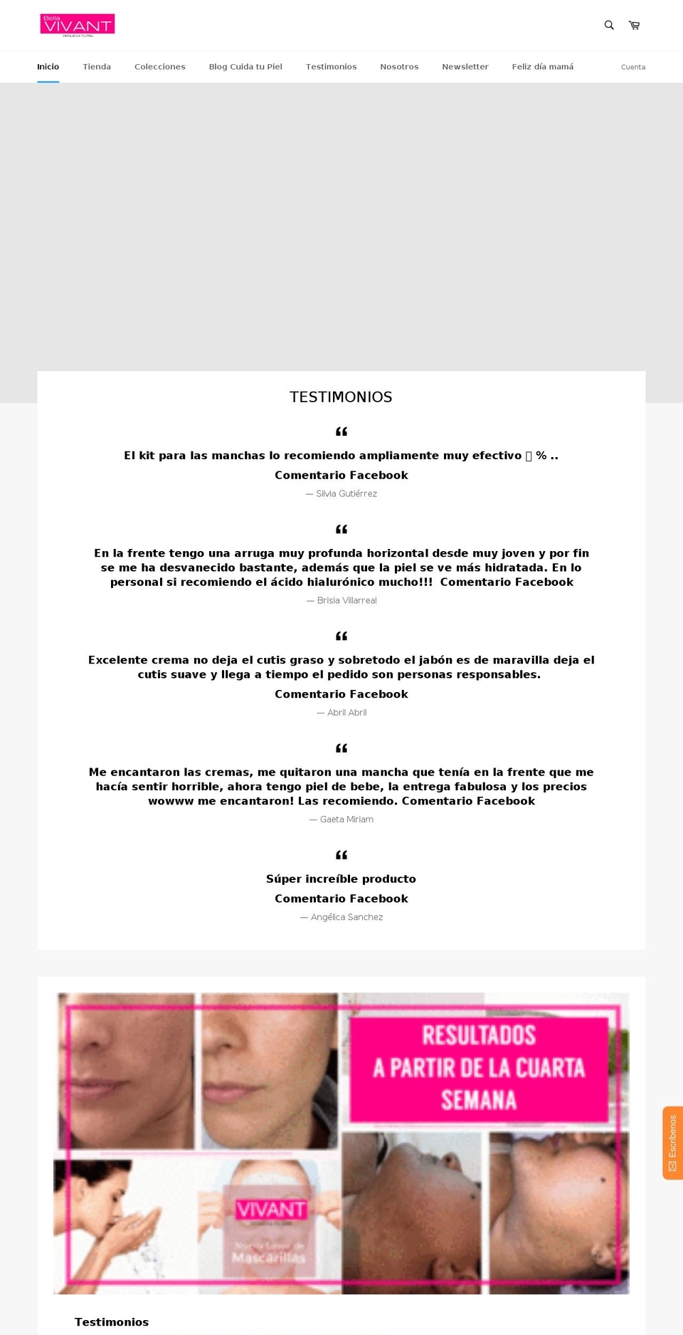 bellavivant.com — Shopify storefront screenshot