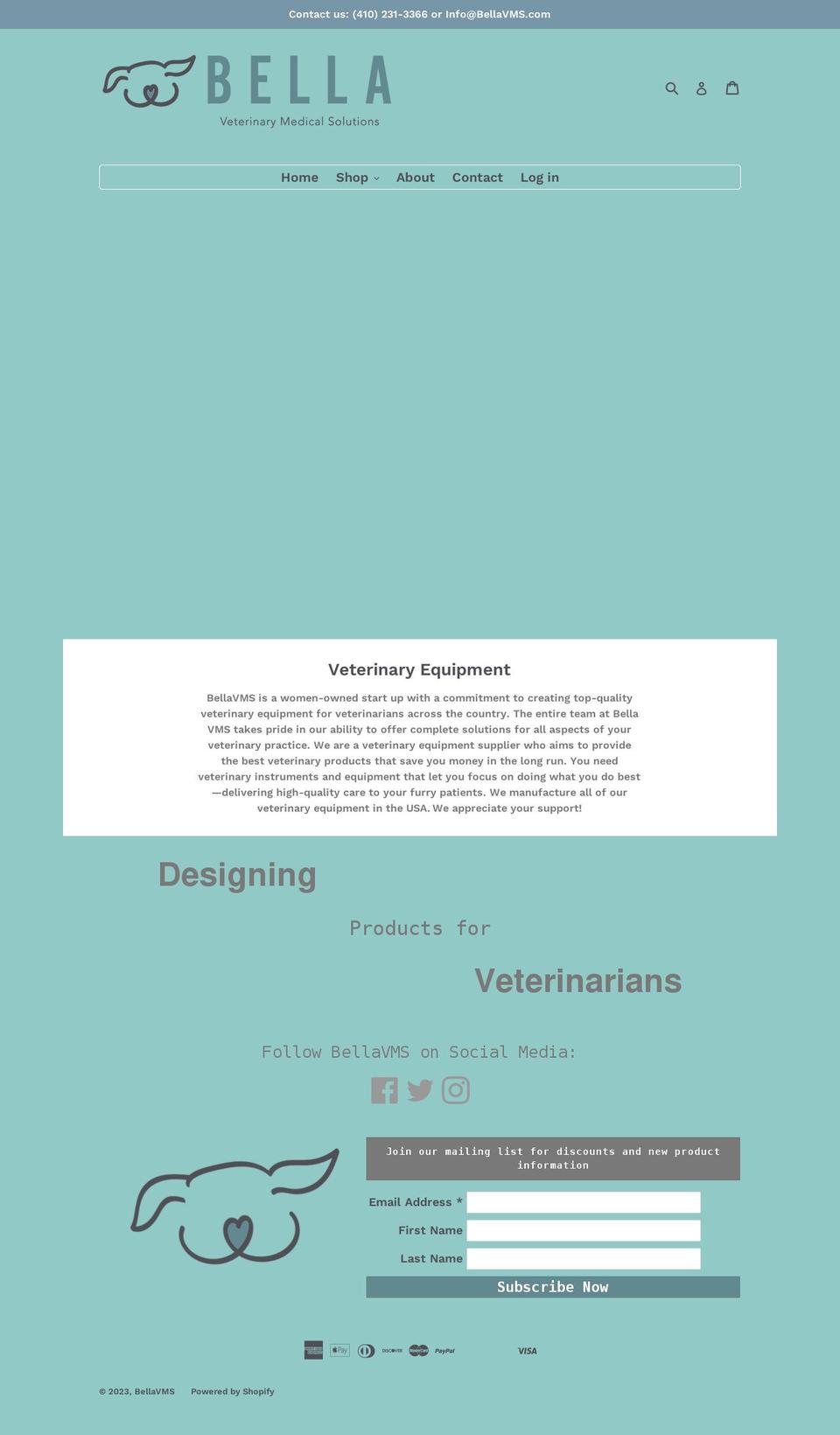 bellavms.com shopify website screenshot