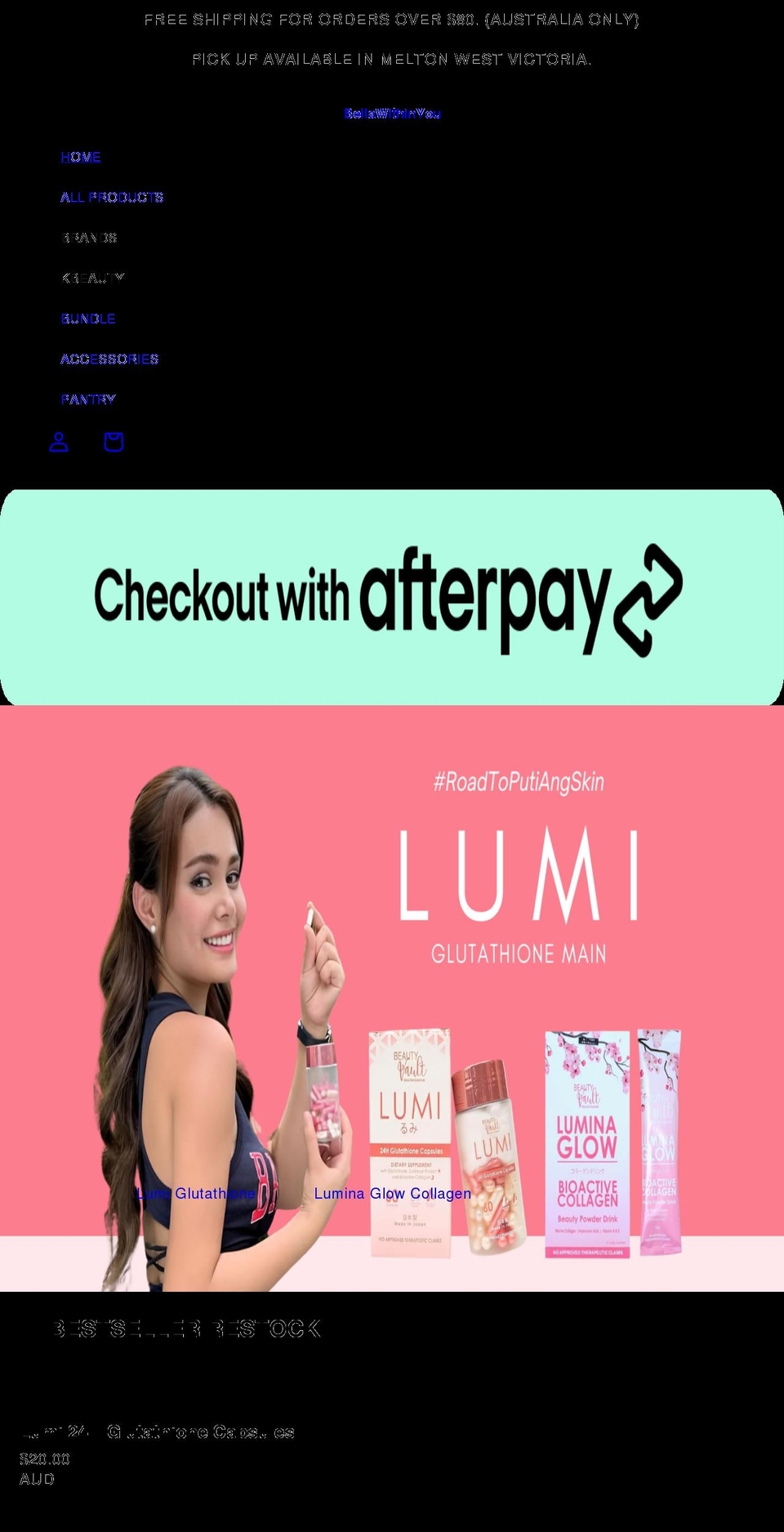 bellawithinyou.com shopify website screenshot