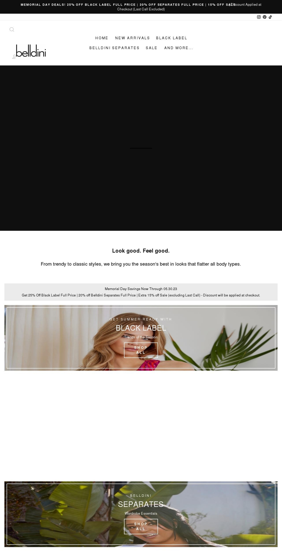belldini.com shopify website screenshot