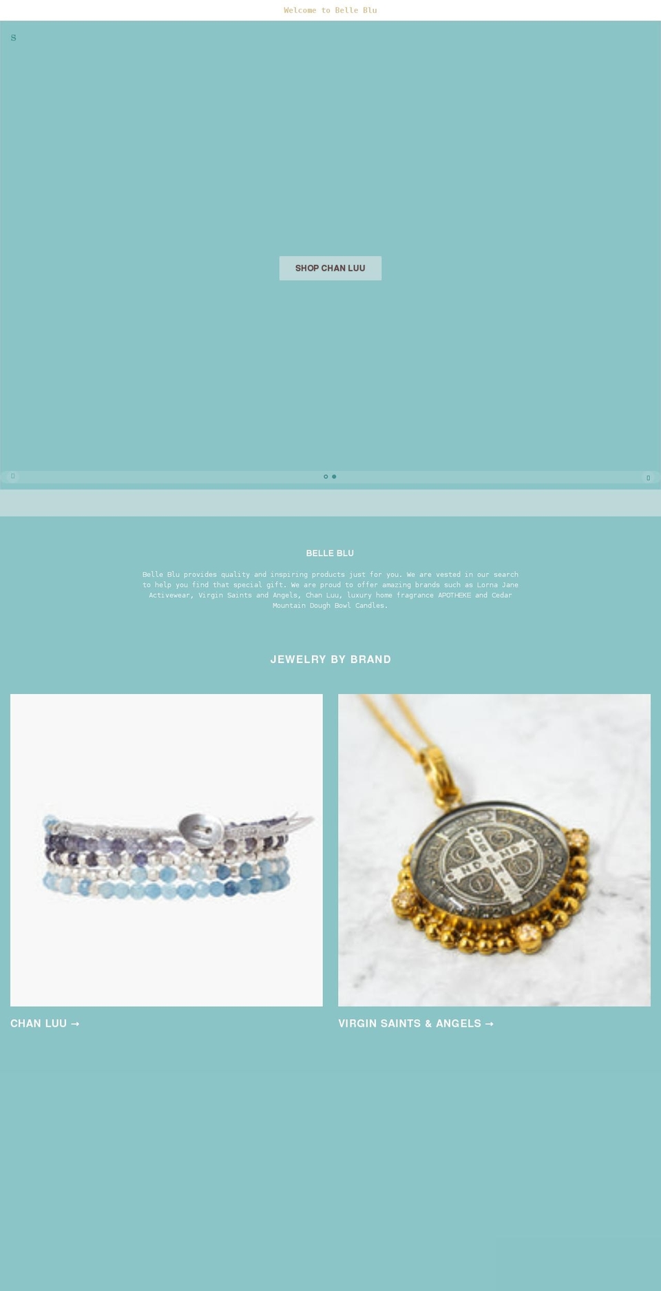 belle-blu.com shopify website screenshot