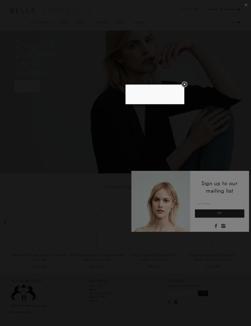 belle-jewelry.com — Shopify storefront screenshot