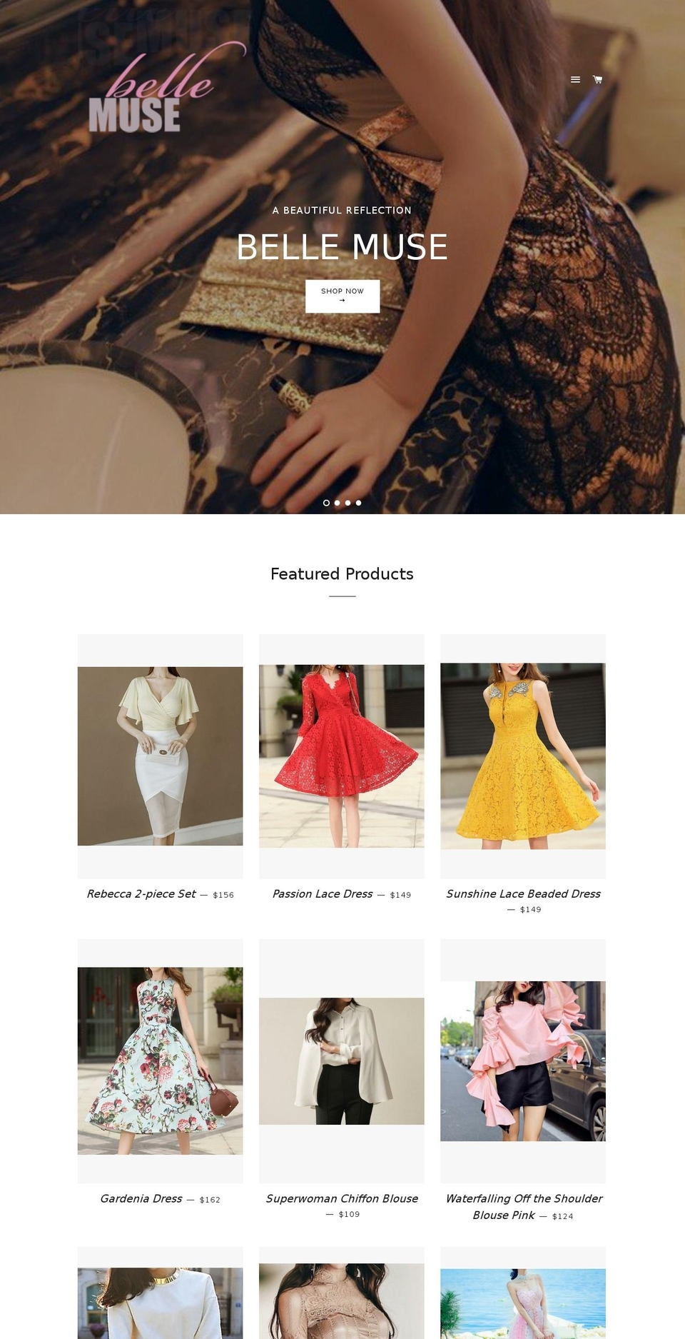 Icon Shopify theme site example belle-muse.com