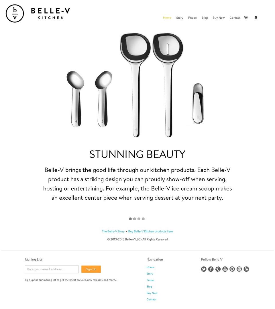 belle-v-kitchen.com shopify website screenshot