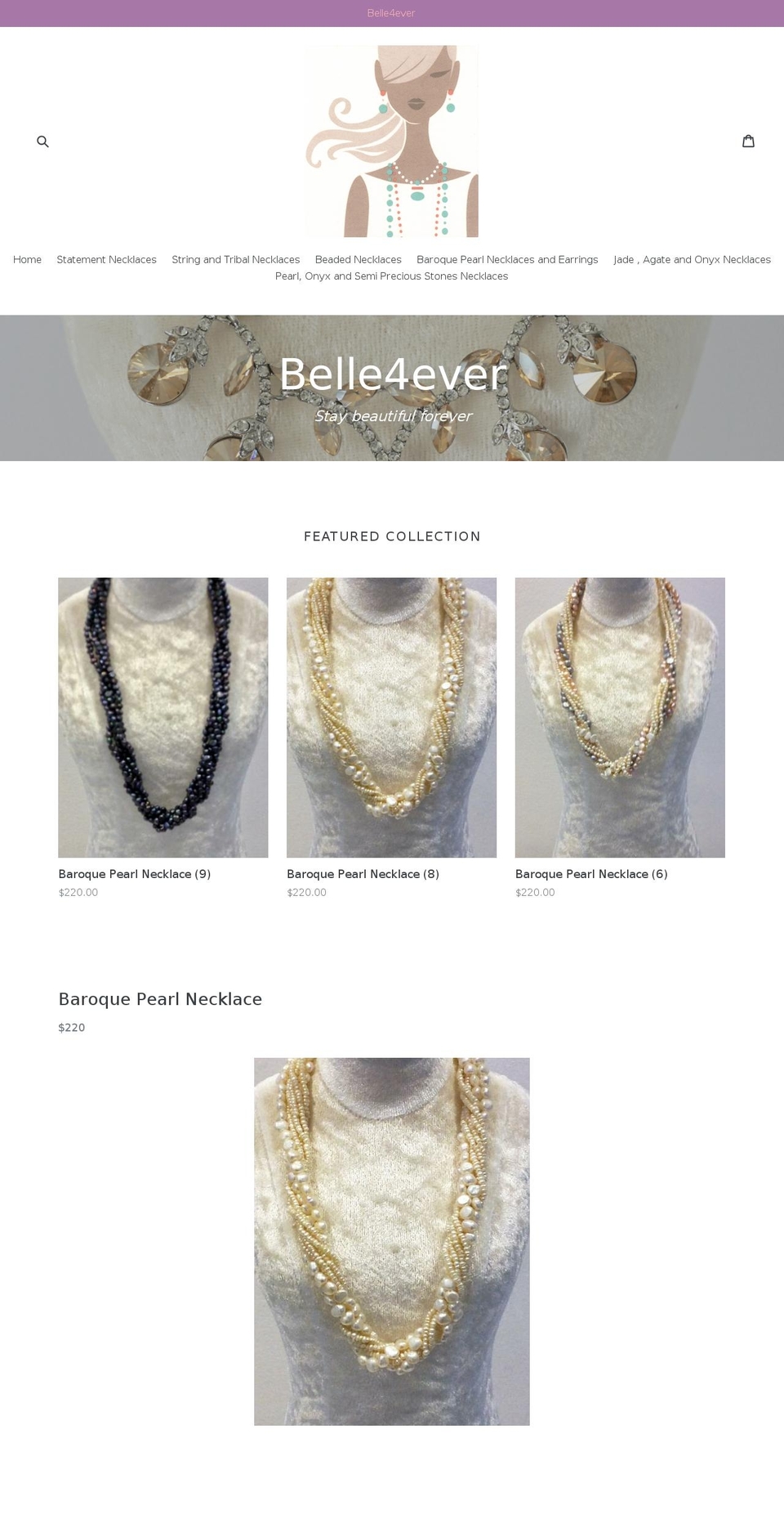belle4ever.org shopify website screenshot