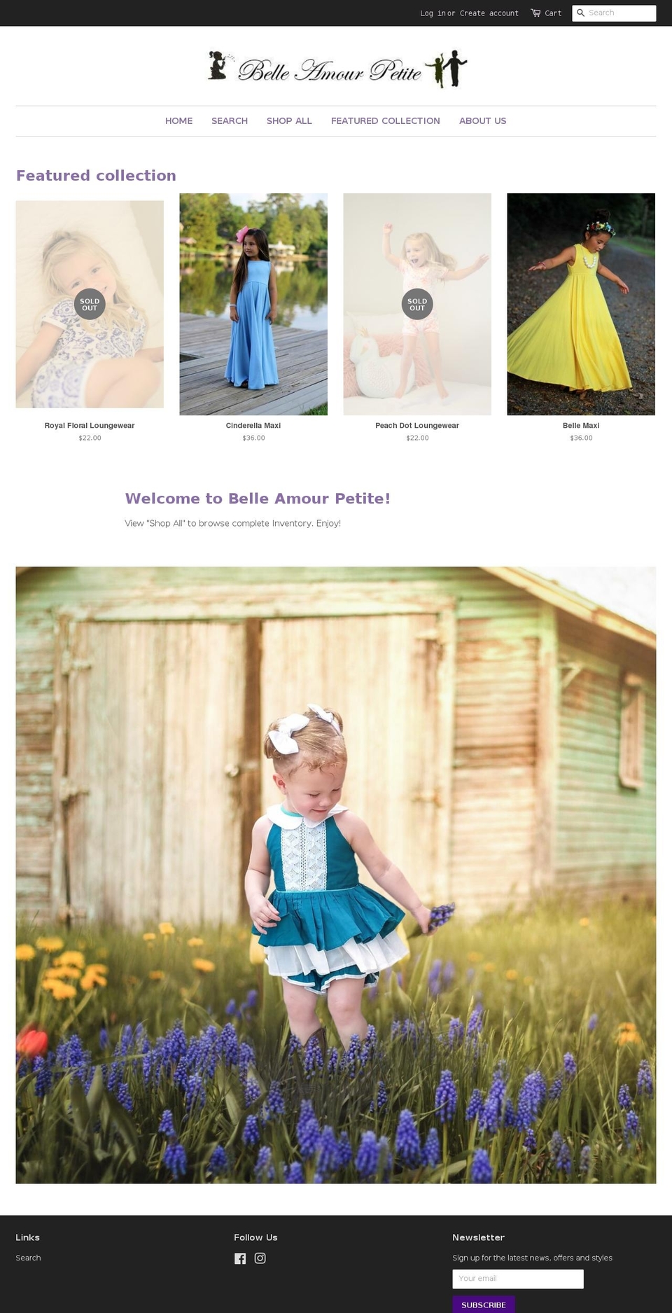 belleamourpetite.com — Shopify storefront screenshot