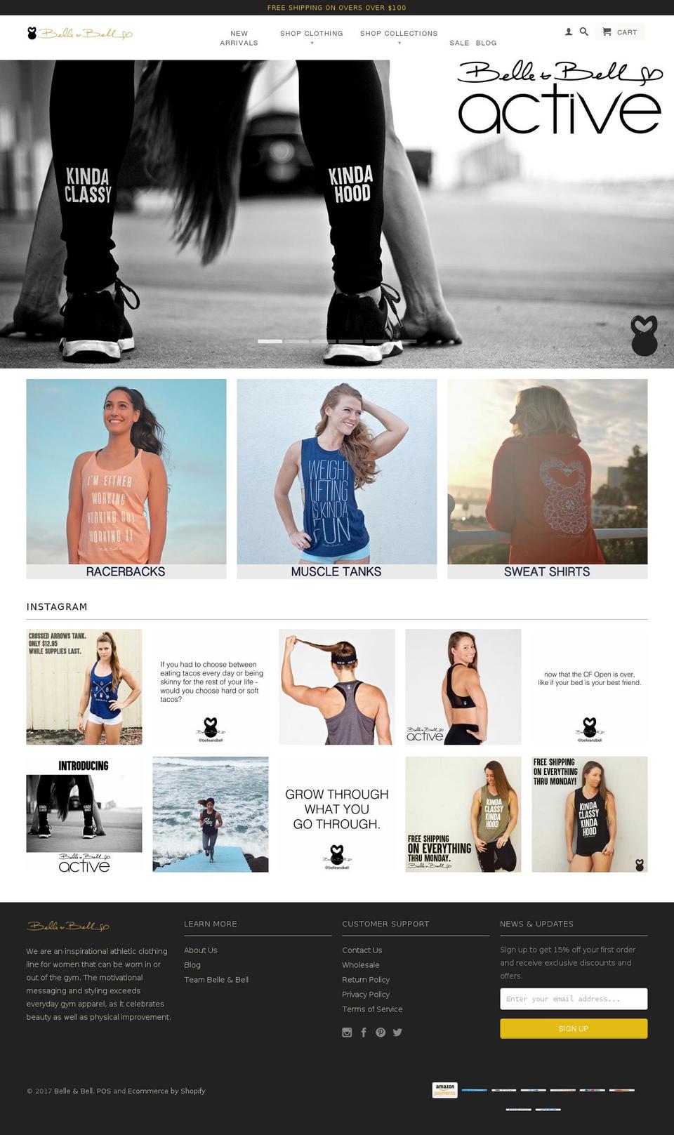 belleandbell.com shopify website screenshot
