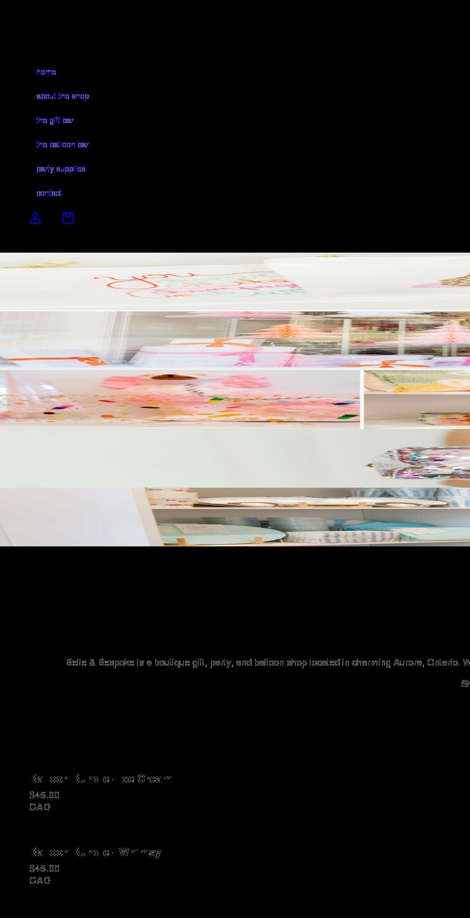 belleandbespoke.com shopify website screenshot