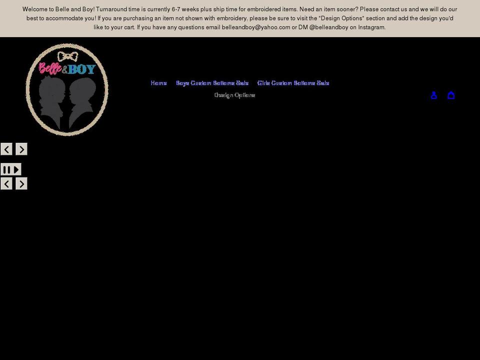 belleandboy.com shopify website screenshot