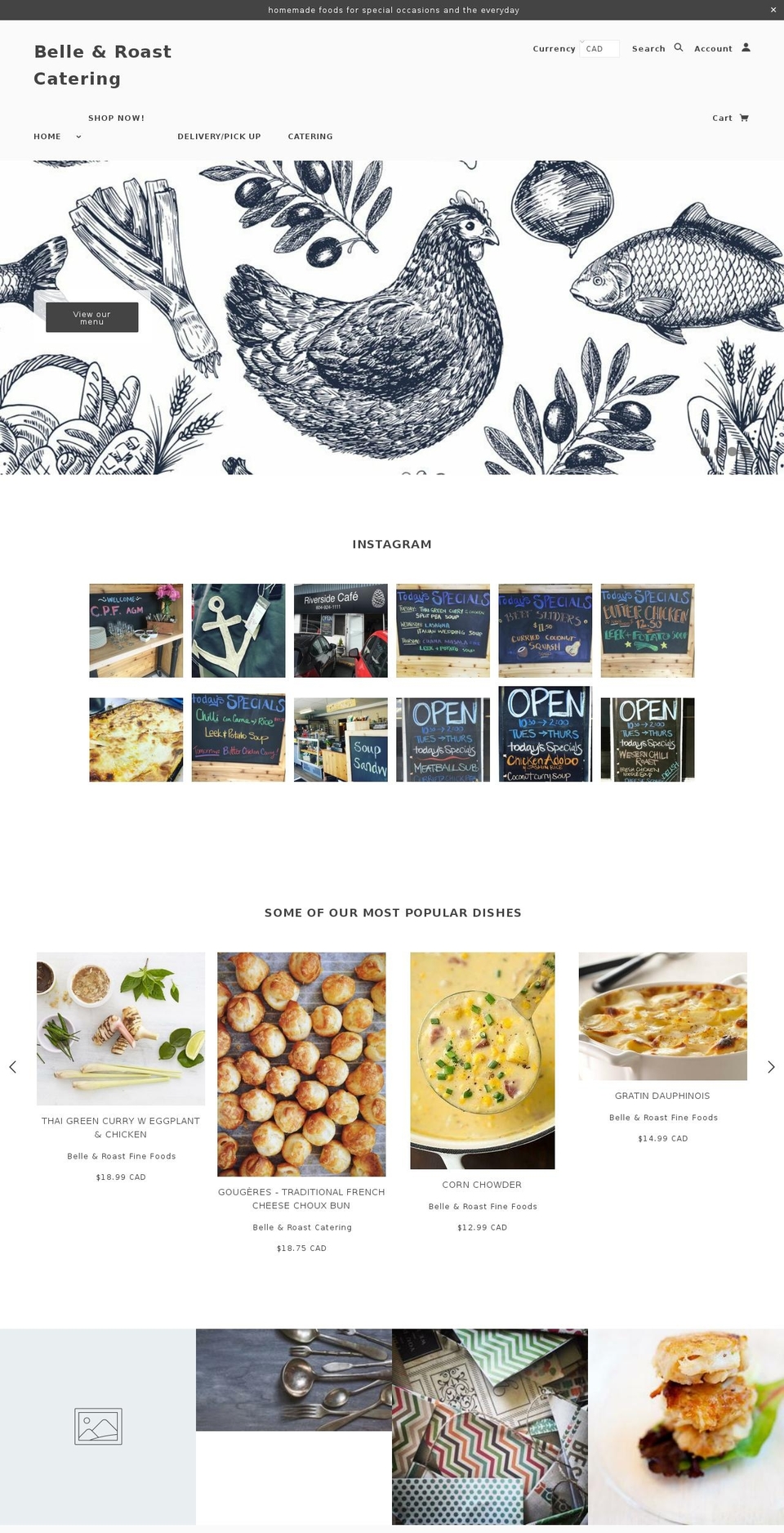 belleandroast.com — Shopify storefront screenshot