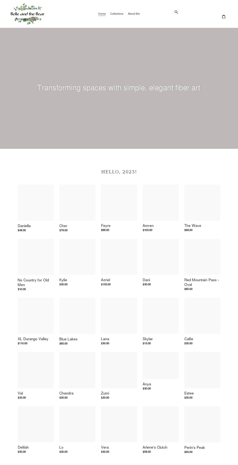 belleandthebeardesign.com shopify website screenshot