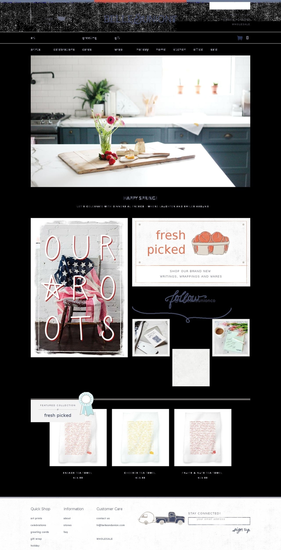 belle Shopify theme site example belleandunion.com