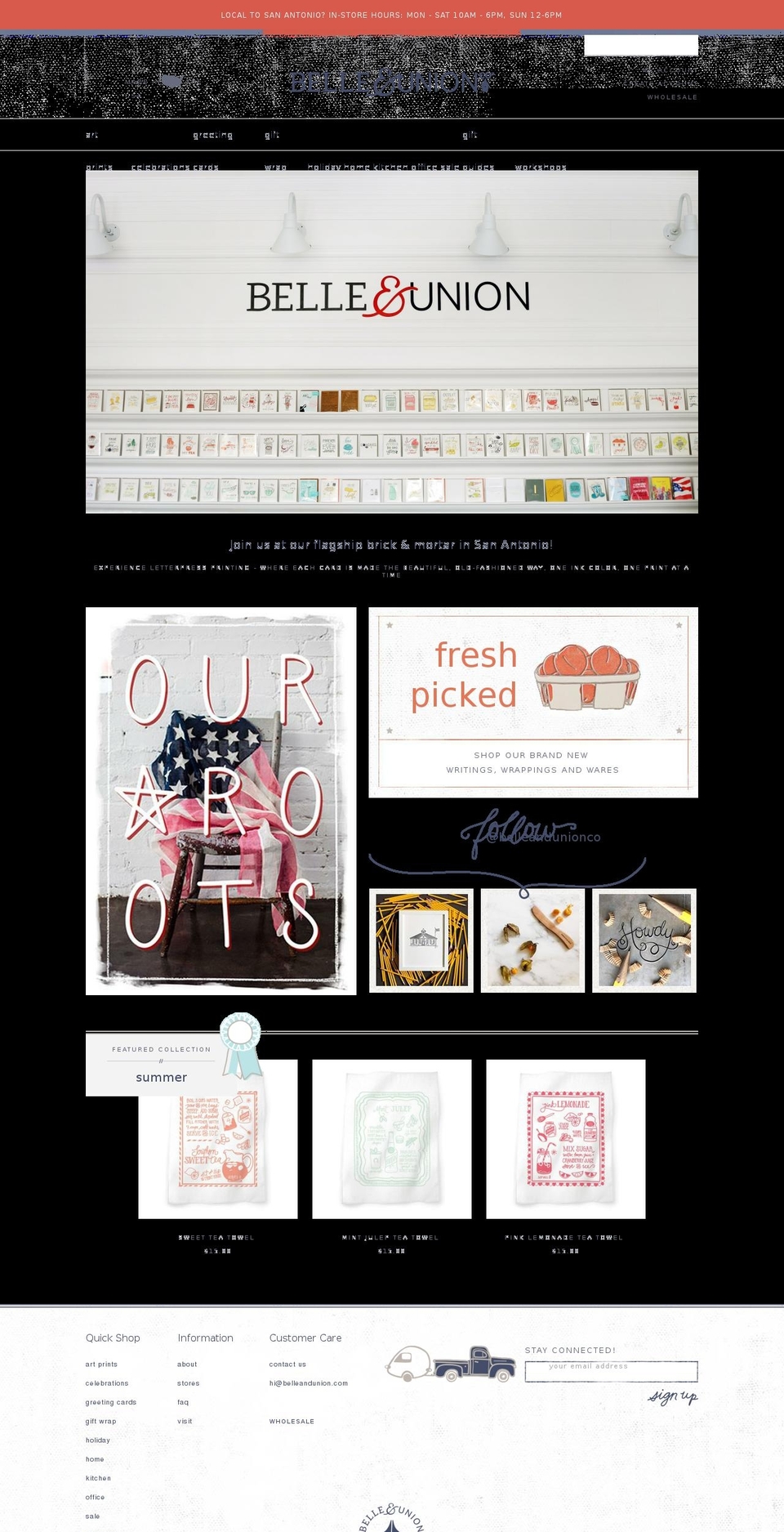 Belle \u0026 Union Co. [H+H] – 2017.1 – min ws qty Shopify theme site example belleandunionco.com